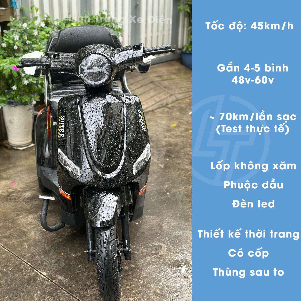 Xe điện 3 bánh 800W Super R - Hình ảnh 10