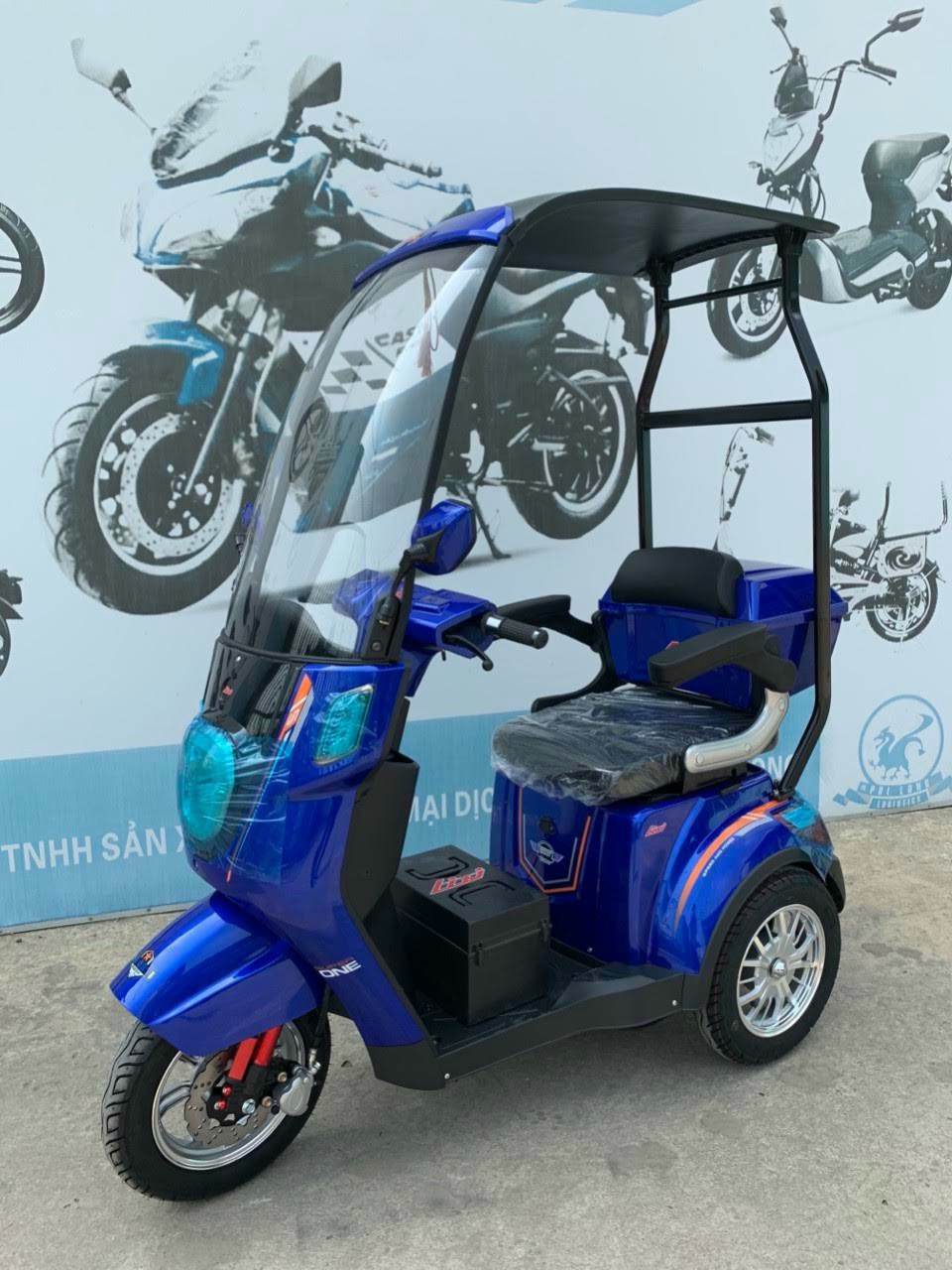 Xe 3 bánh điện có mái che Lixi + Loa nghe nhạc